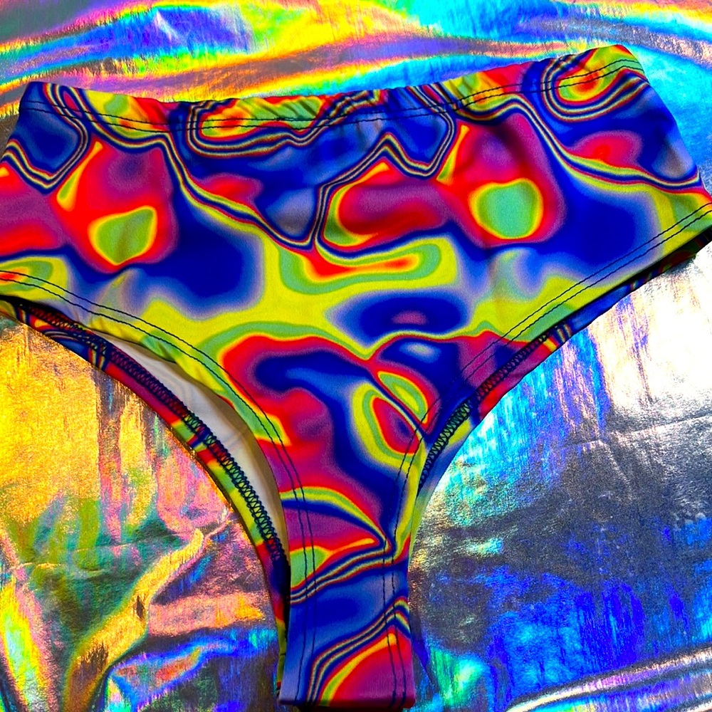 New Psychedelic Hi-waist Rave bottoms